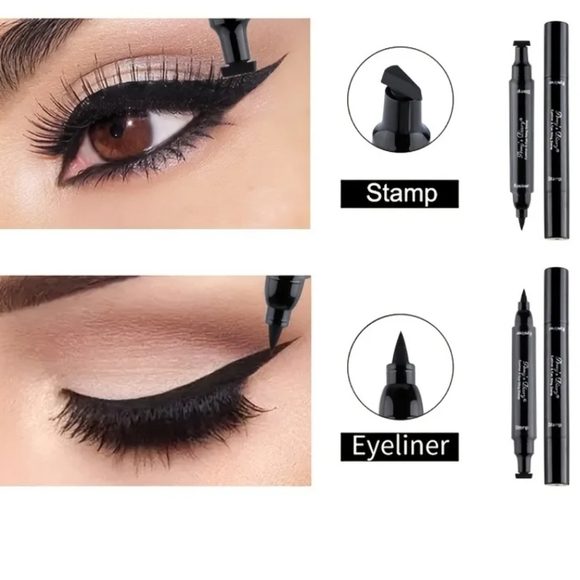 BNIB》Waterproof Double Sided Eyeliner 🐱 Stamp & Line Perfect Cat Eye EyeLiner - Picture 5 of 7